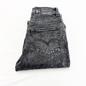 Levi's Mom Jean Acid Wash Black Gray Denim Jeans Size 26